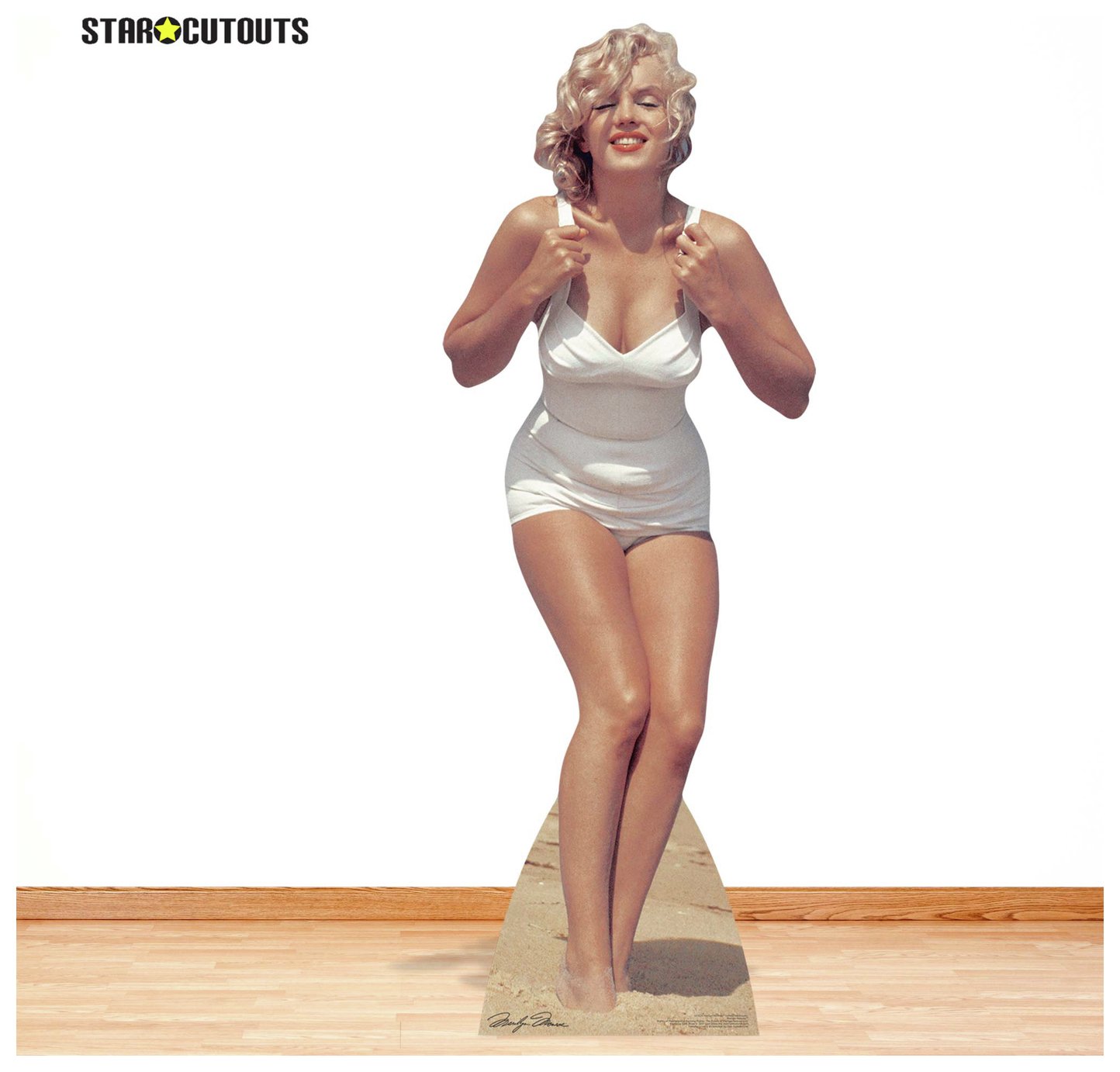 Star Cutouts Marilyn Monroe swimsuit white cardboard cutout 172cm height (British brand)