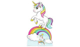 Rainbow Unicorn Cardboard Cutout 163cm tall (British brand)