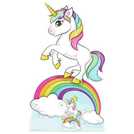 Rainbow Unicorn Cardboard Cutout 163cm tall (British brand)