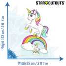 Rainbow Unicorn Cardboard Cutout 163cm tall (British brand)