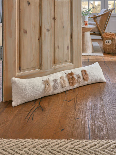 Next Cream Hamish Highland Cow Herd Draught Excluder- Buy online at McGrocer