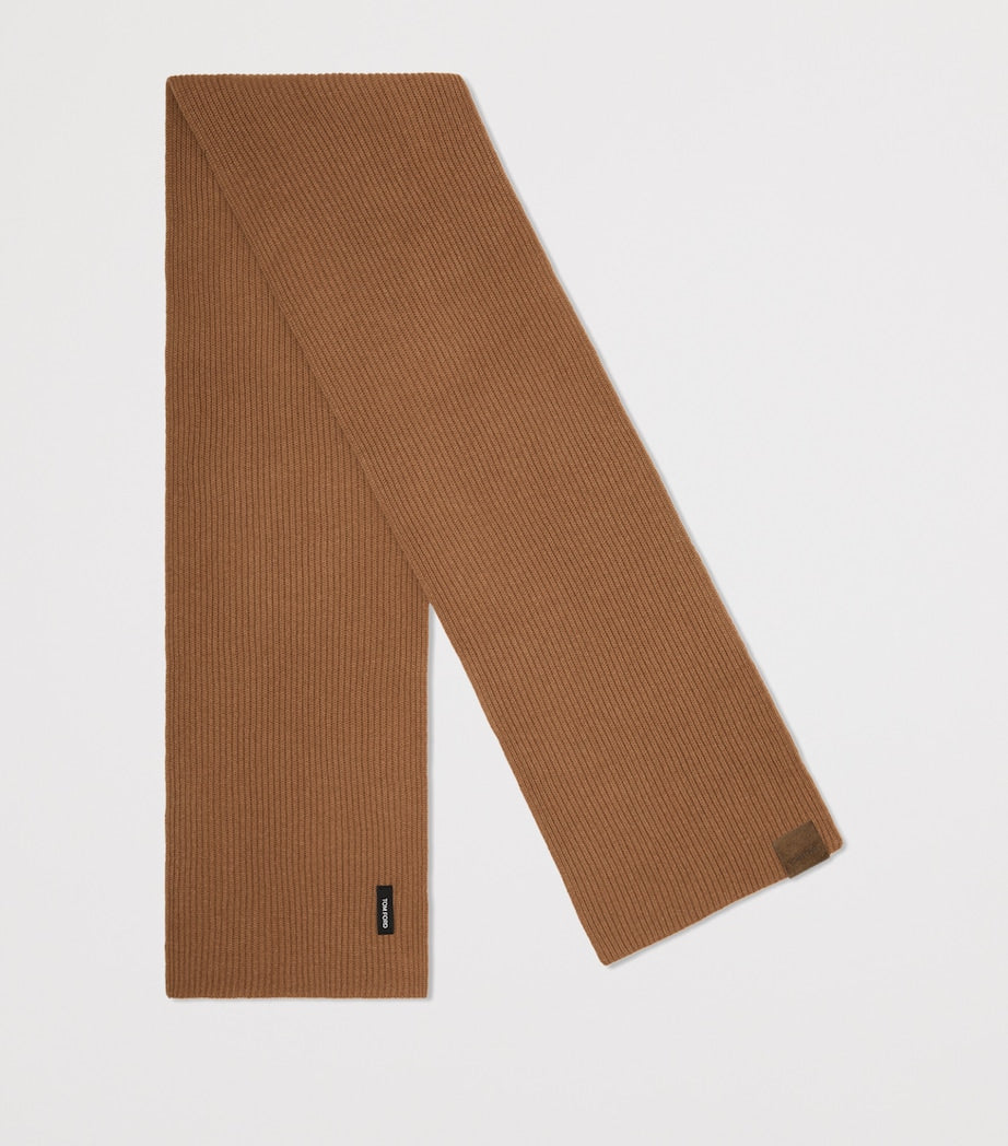 TOM FORD cashmere logo scarf made in Italy, UK version