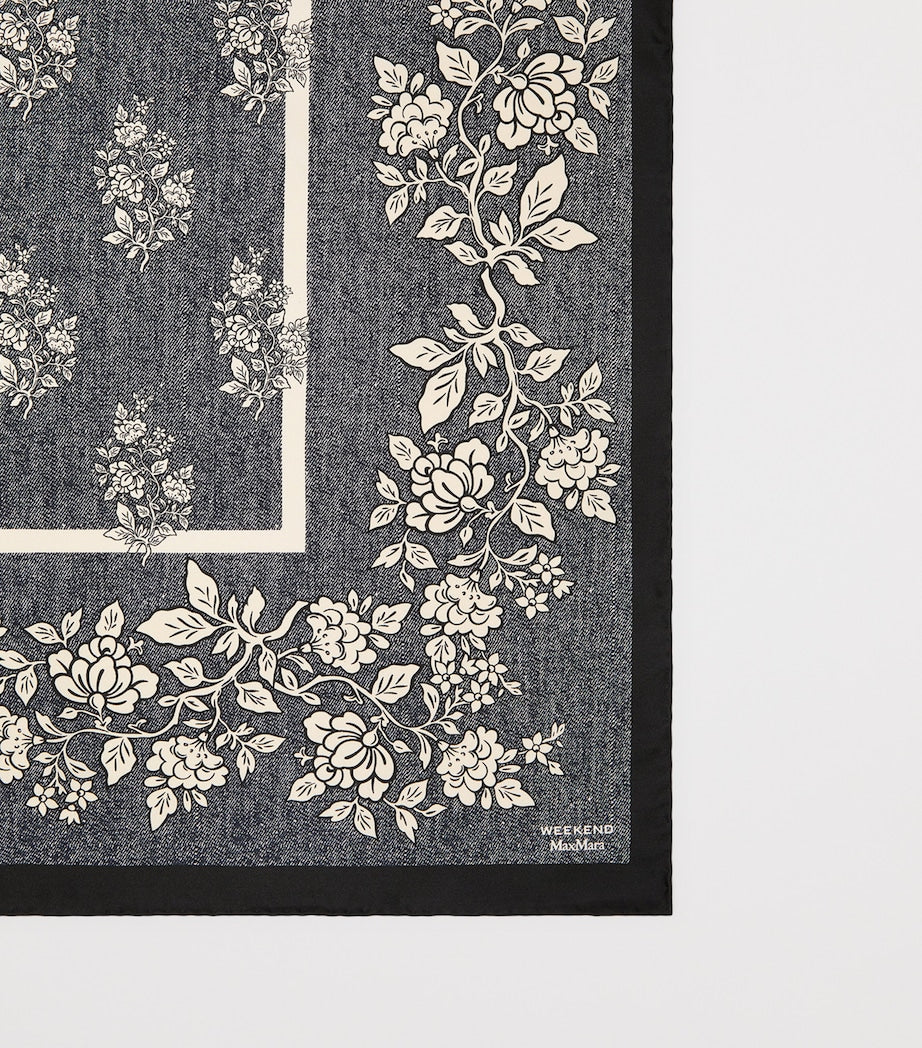 Weekend Max Mara silk floral scarf 90cm x 90cm, UK version