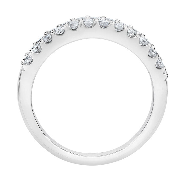 Round brilliant cut diamond ring 0.70ctw 14ct white gold, imported from the UK