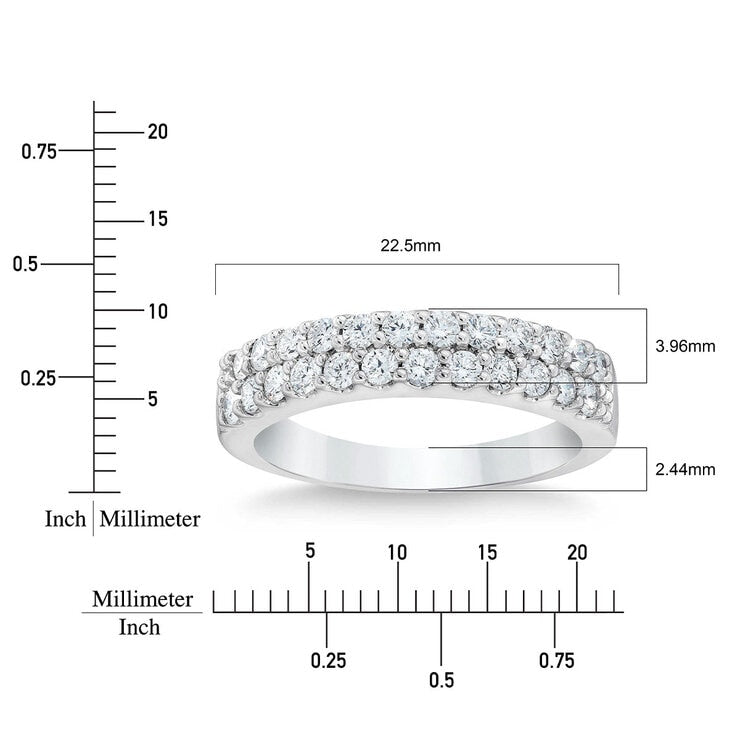 Round brilliant cut diamond ring 0.70ctw 14ct white gold, imported from the UK