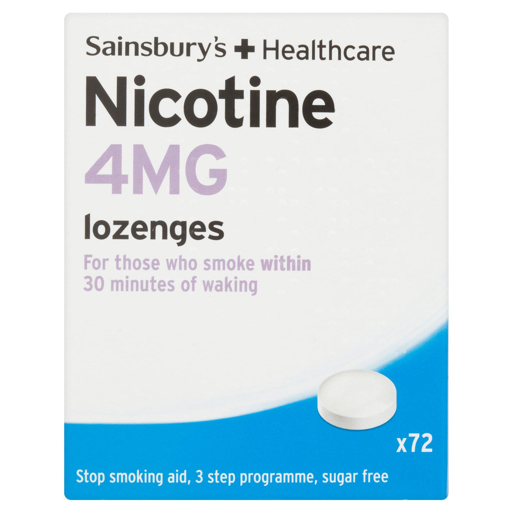 Sainsbury's Nicotine Lozenges, Peppermint 4mg x72