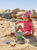 JoJo Maman Bébé green silicone bucket and spade set - British product