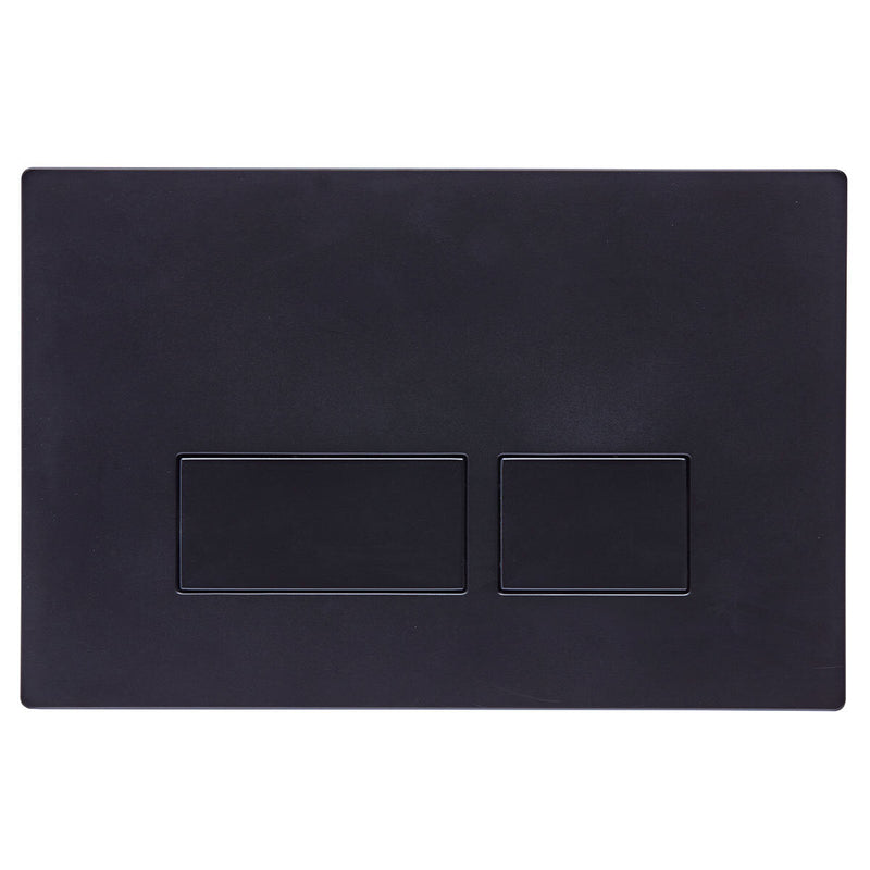 Tavistock square dual flush plate in black (British brand)