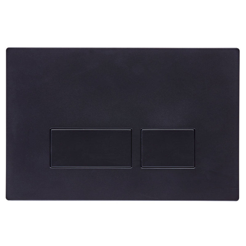 Tavistock square dual flush plate in black (British brand)