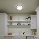 Hinkley Hadley chrome flush ceiling light, imported from the UK