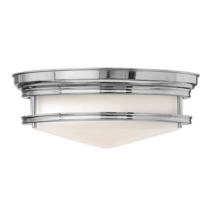 Hinkley Hadley chrome flush ceiling light, imported from the UK