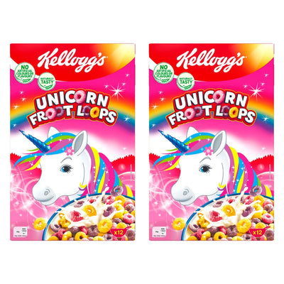 Céréales de petit-déjeuner Kellogg's Unicorn Froot Loops 2 x 375g