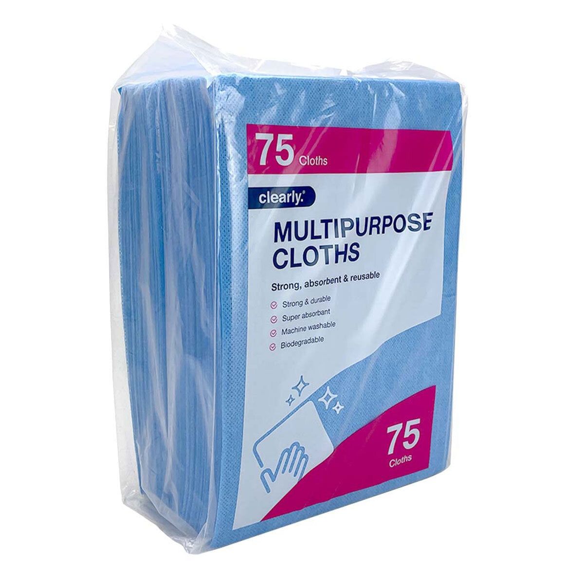 Clearly Multipurpose Cloths, 75 Pack GOODS Costco UK