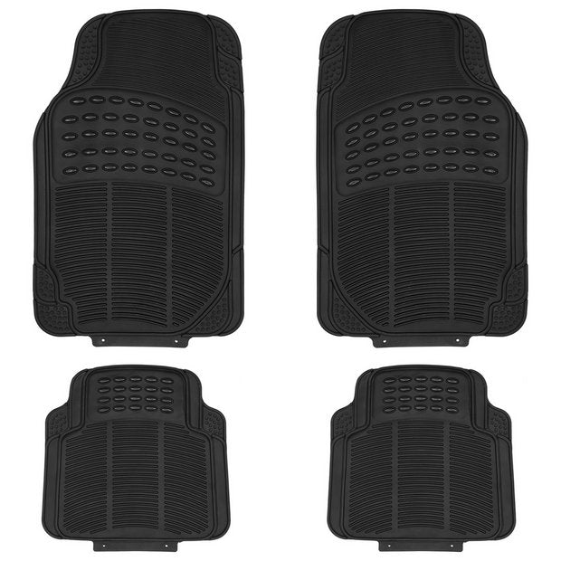 Streetwize heavy-duty rubber car mat set (British brand)