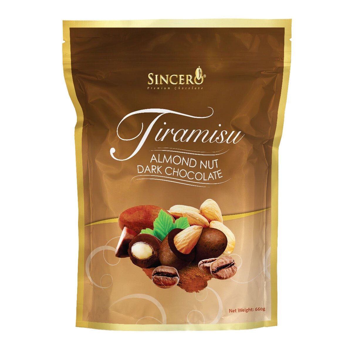 Tiramisu dark chocolate almonds 660g (British brand)