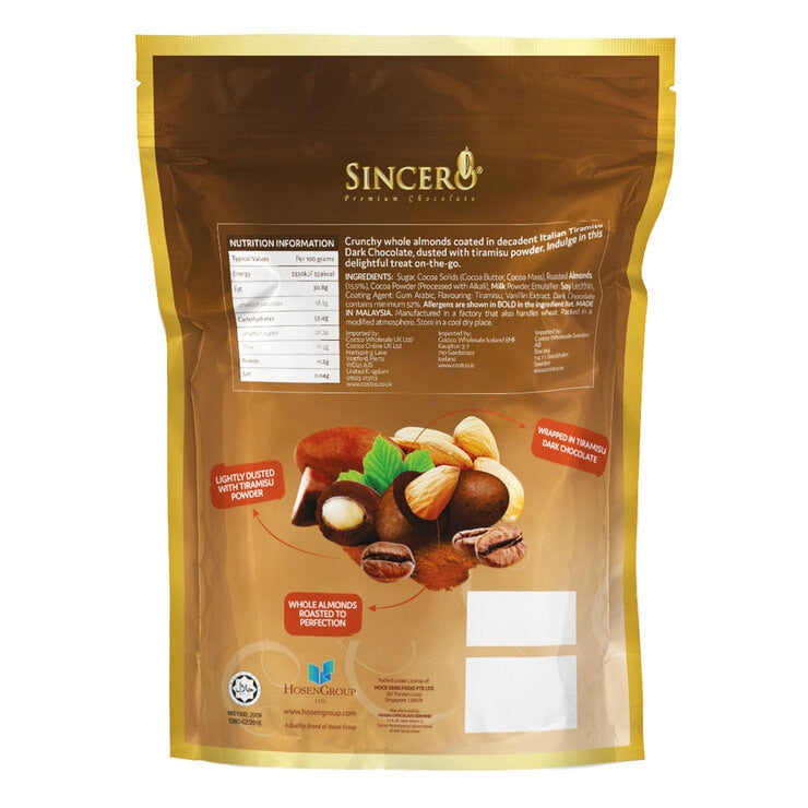Tiramisu dark chocolate almonds 660g (British brand)