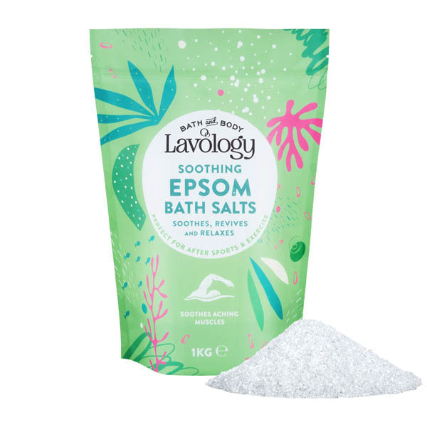 Lavology Epsom bath salt 1kg, UK version