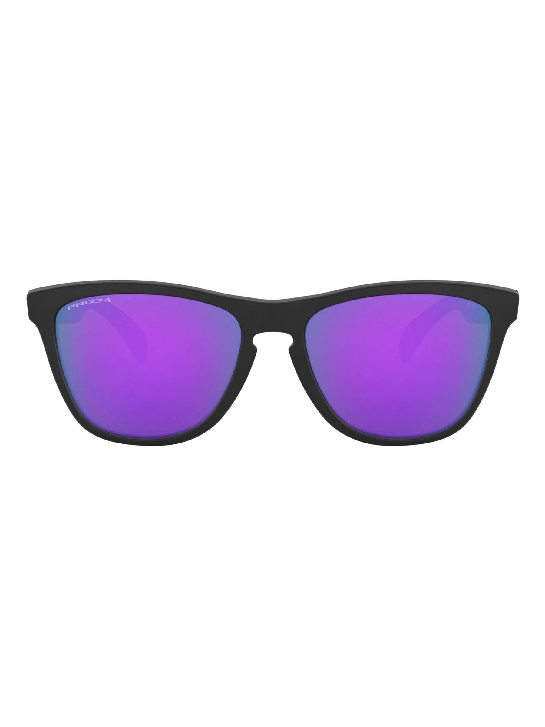 Oakley Frogskins Svarte solbriller med Prizm Fiolett glass, importert fra Storbritannia