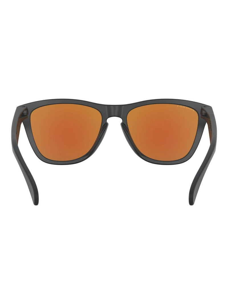 Oakley Frogskins Svarte solbriller med Prizm Fiolett glass, importert fra Storbritannia