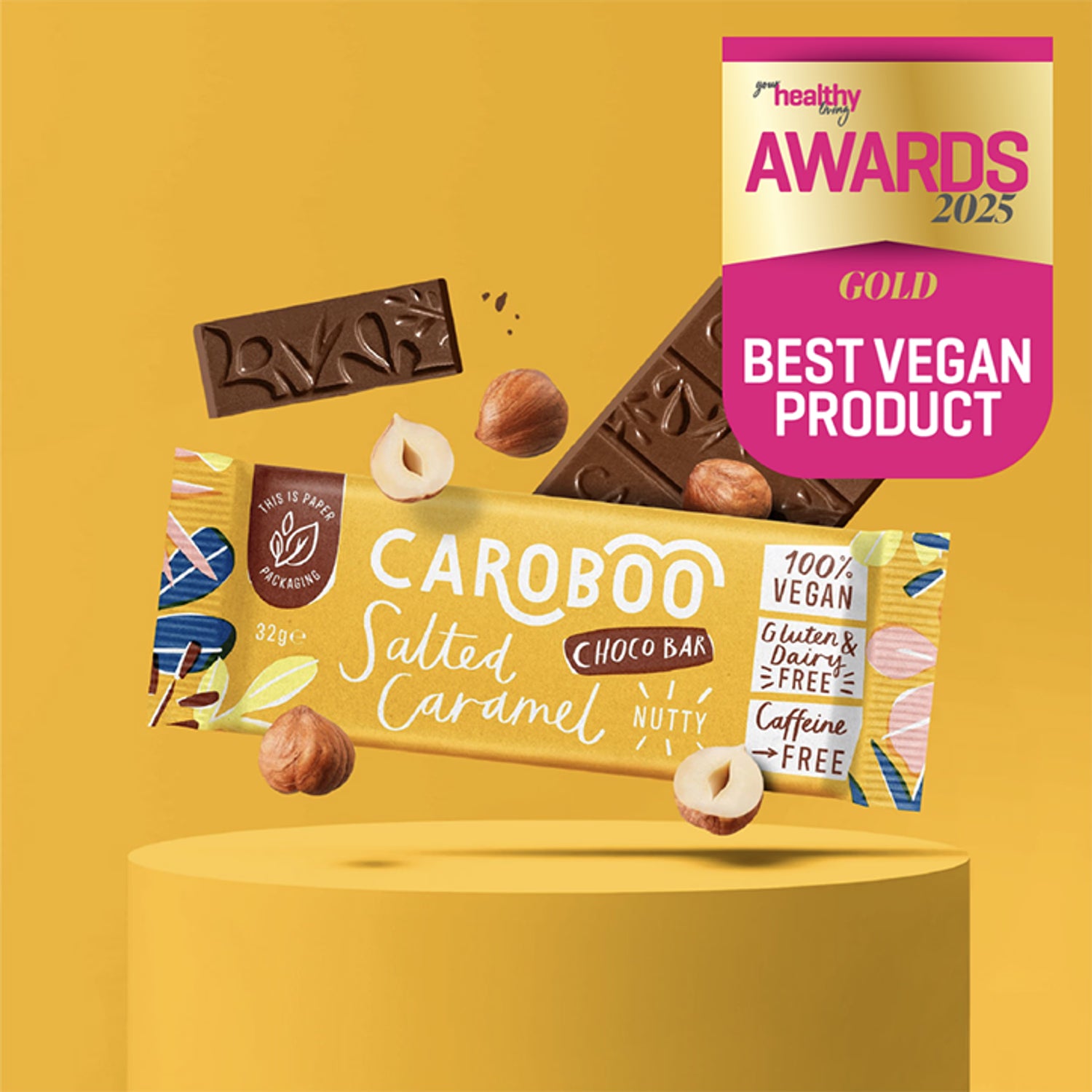 Caroboo Salted Caramel Carob Choco Bar 35g