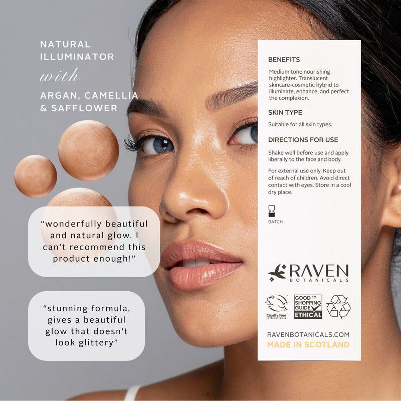 Raven Botanicals Sorceress Glow illuminator 30ml, imported from the UK