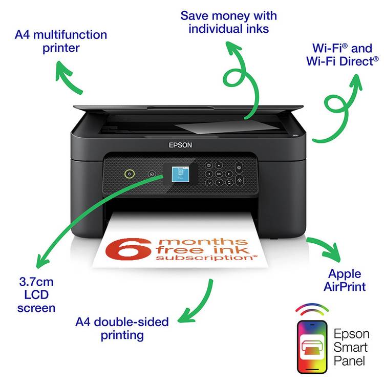 Epson XP-3200 multifunction inkjet printer (British brand)