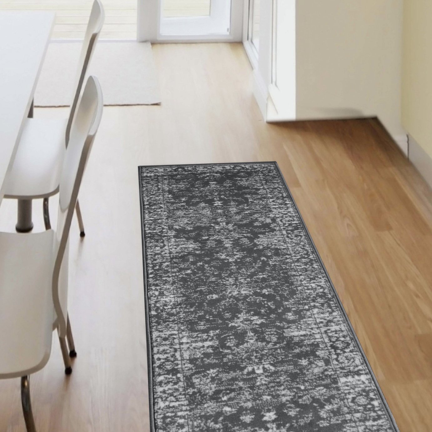 Homemaker Traditional Charcoal Short Pile Runner 67x200cm, UK version