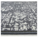 Homemaker traditional charcoal short pile rug 80x150cm - British product