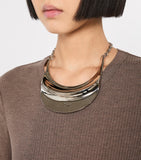 Max Mara crescent necklace metal pendant, imported from the UK