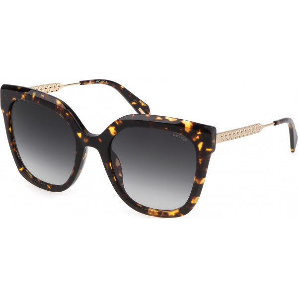 Police grey metal frame SPLG1954 sunglasses, UK version