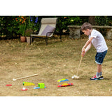 Chad Valley wooden golf set with two putters and obstacles (British brand)