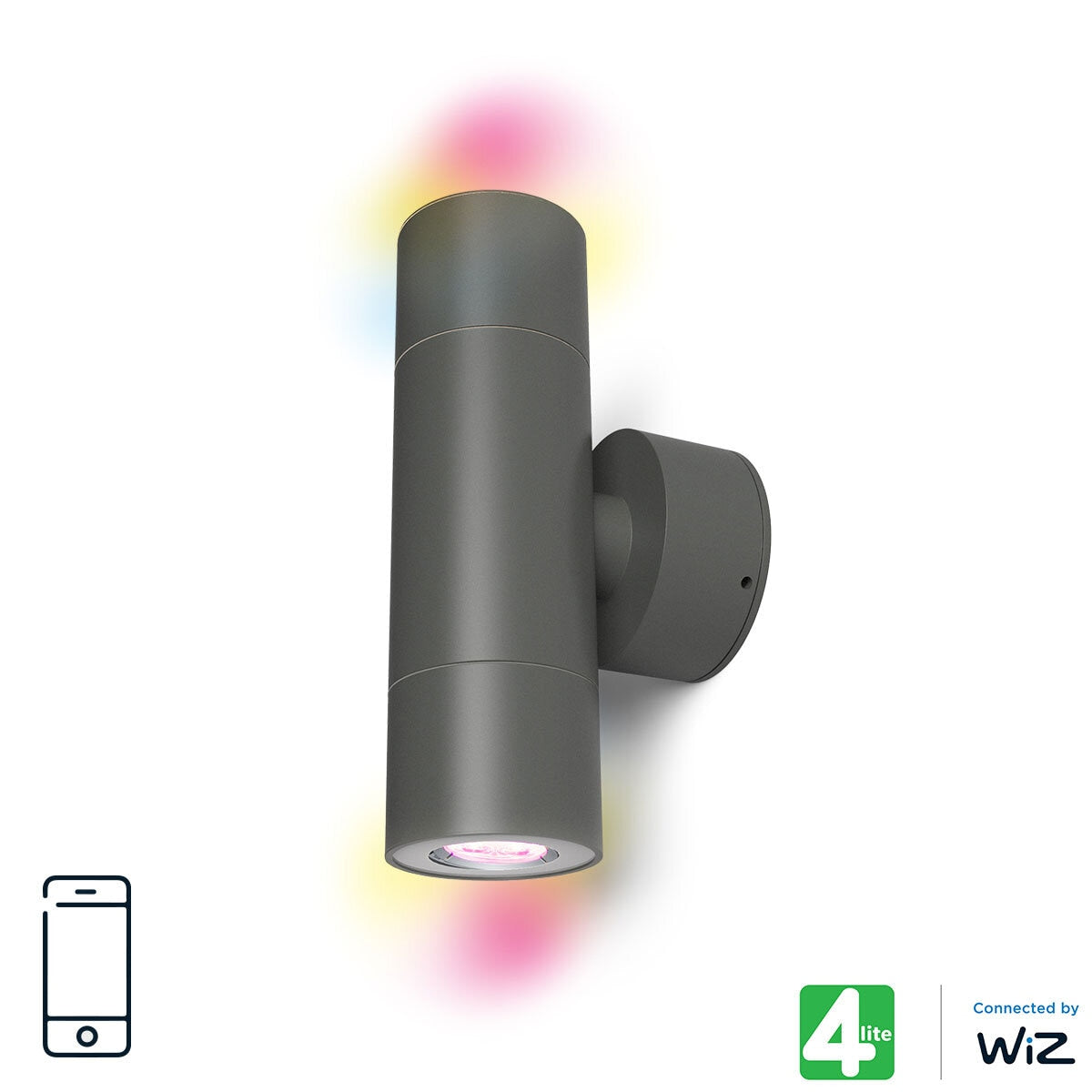4lite WiZ smart outdoor up down wall light (British brand)