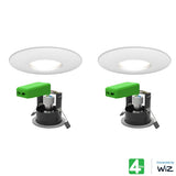 4lite WiZ smart LED downlight pack of 2, IP65 fire rated (British brand)