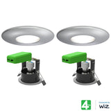 4lite WiZ Connected LED IP65 Fire Rated Smart Downlight Pack of 2, 3 Colour Options