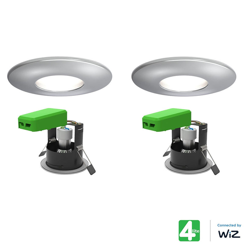 4lite WiZ Connected LED IP20 Fire Rated Downlight Pack of 2 3 Colour Options