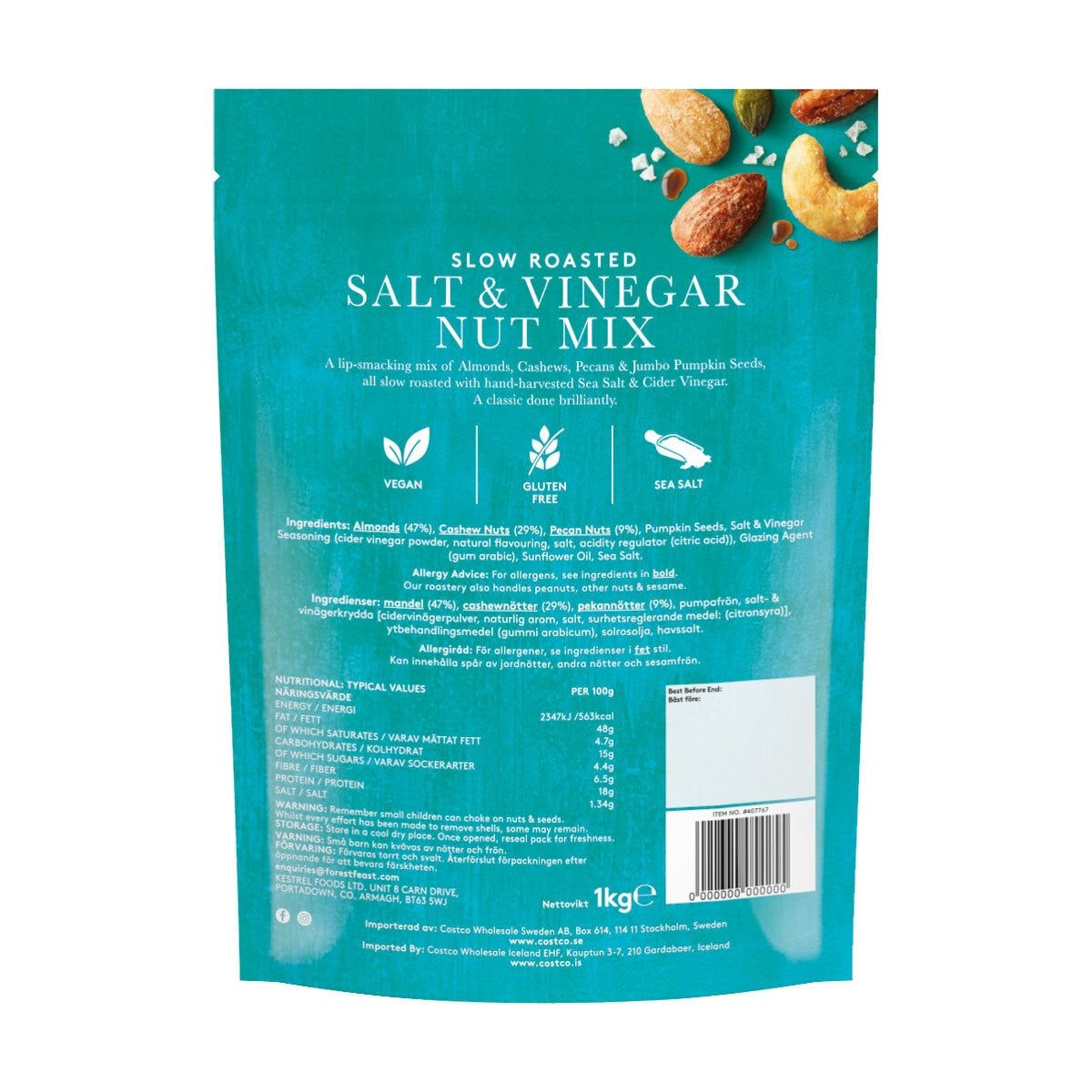 Forest Feast Salt &amp; Vinegar Nut Mix, 1kg