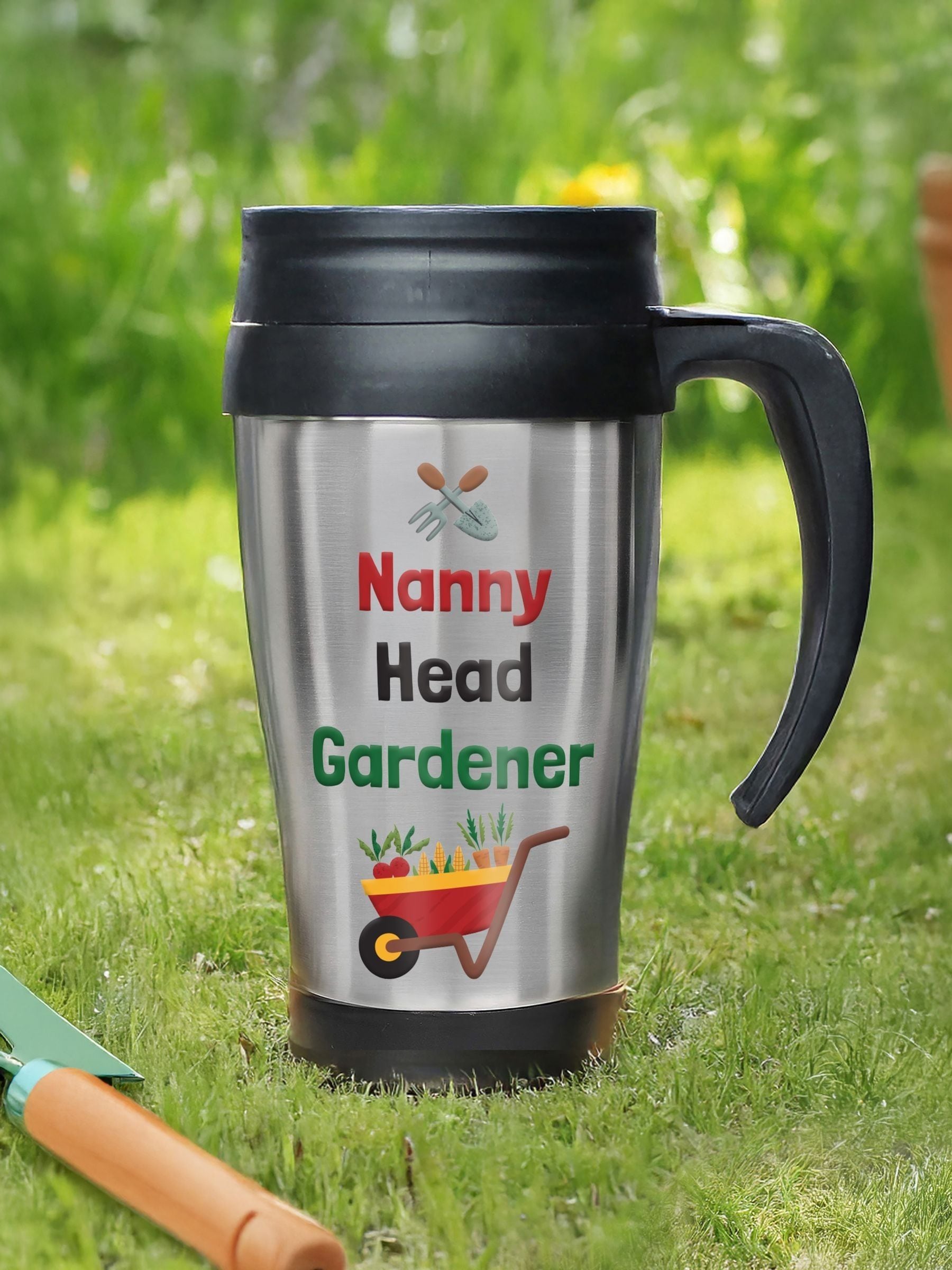 PMC personalised head gardener thermal travel mug 400ml - British product