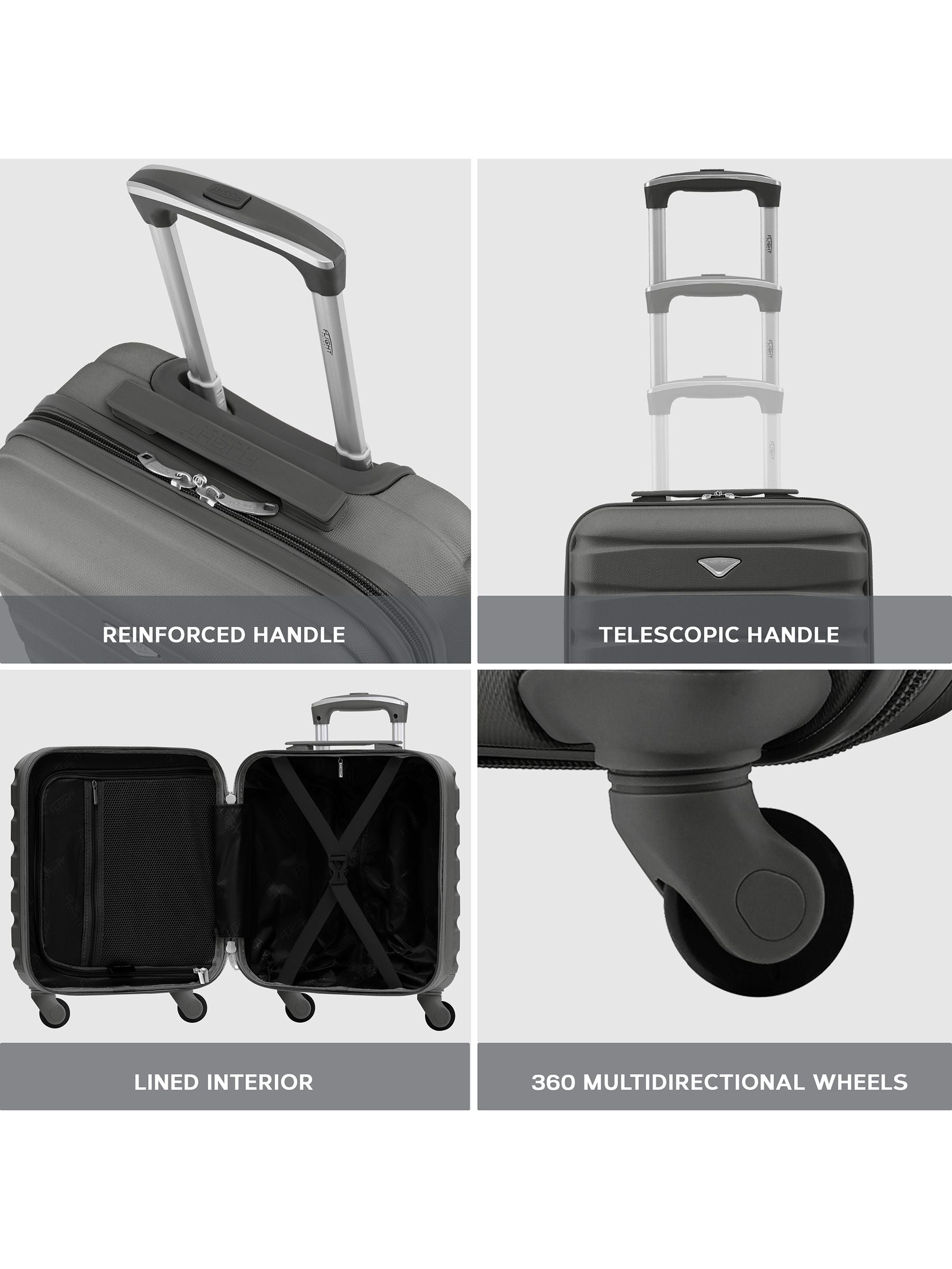 Flight Knight underseat cabin luggage 45x36x20cm - British product