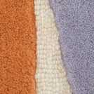Habitat carved geometric round wool cut pile rug 120cm, UK version