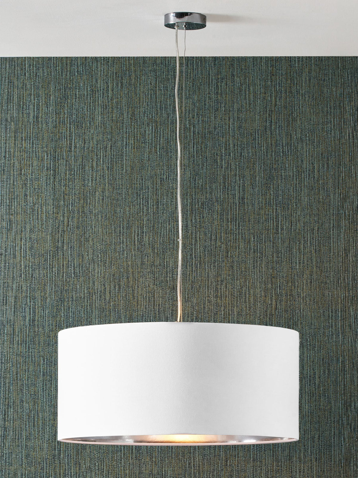 Pacific Elin pendant shade 55cm white faux cotton (British brand)