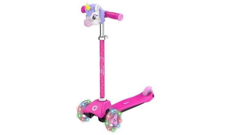 EVO Unicorn Mini Cruiser 3 Wheel Scooter - Pink GOODS Argos