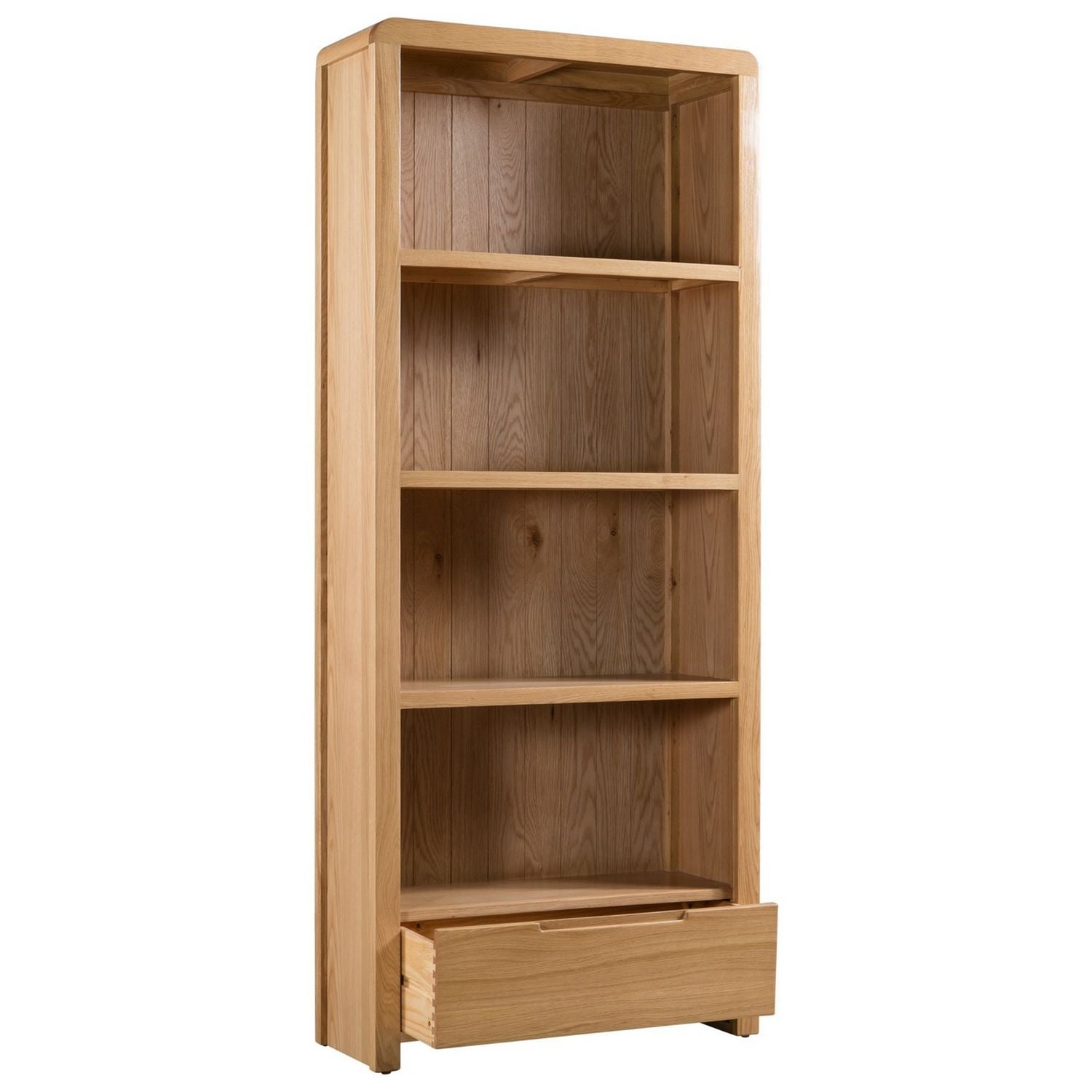 Julian Bowen oak tall bookcase, UK version