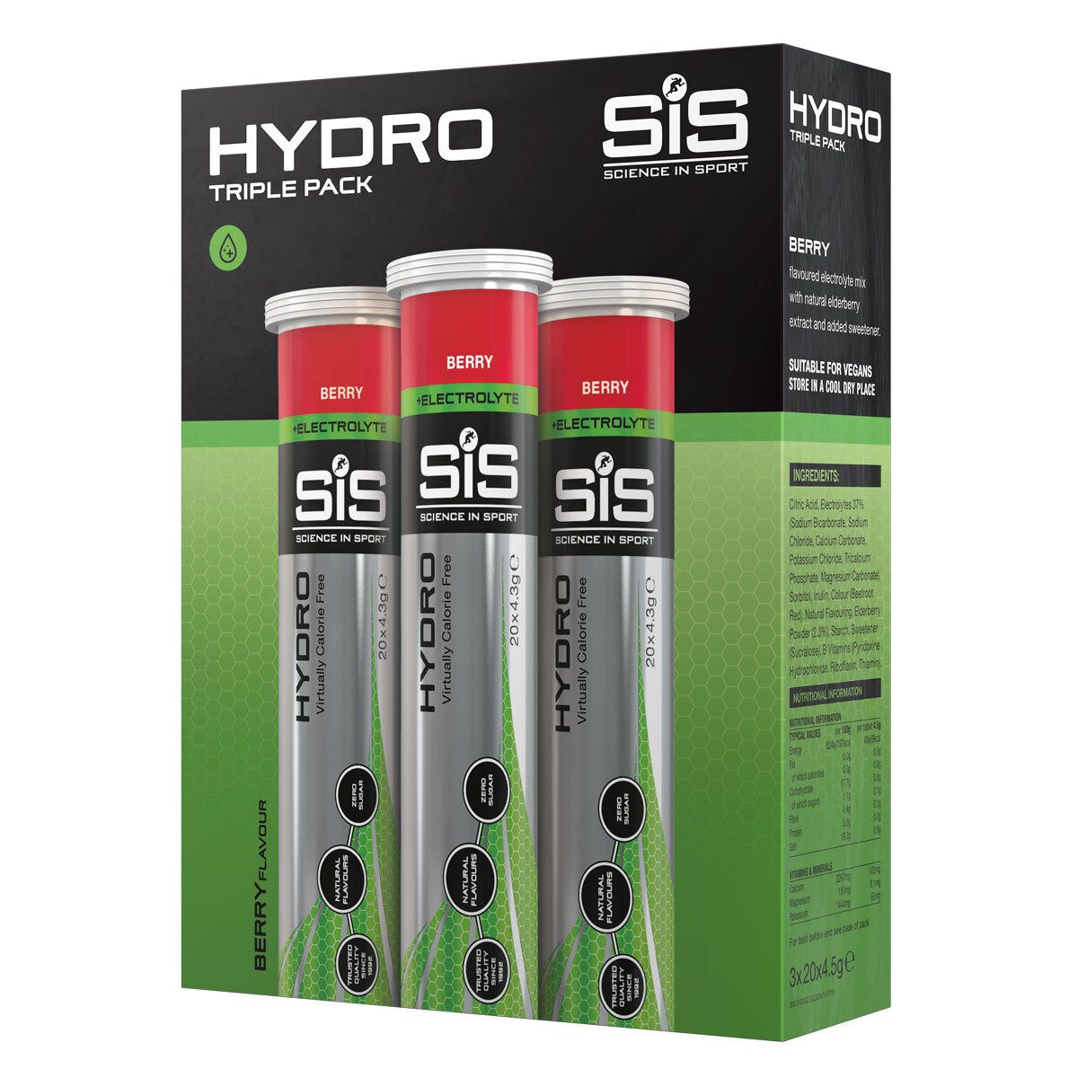 SIS GO Hydro Berry Electrolyte Tablets, 3 x 20 Pack GOODS Costco UK