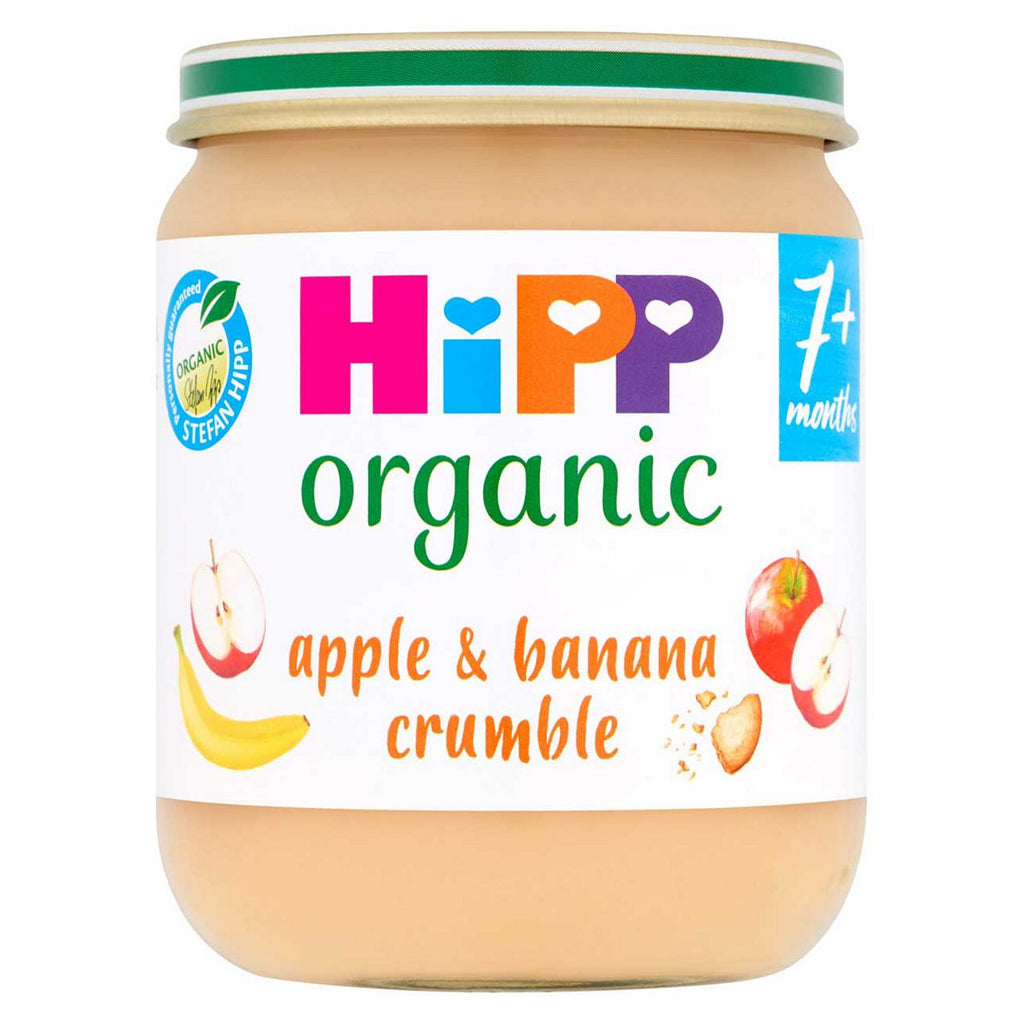 HiPP Organic Apple & Banana Crumble Baby Food Jar 7+ Months 160g