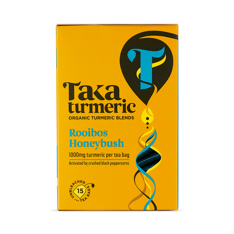 Taka Turmeric organic rooibos honeybush turmeric tea 15 teabags, UK version