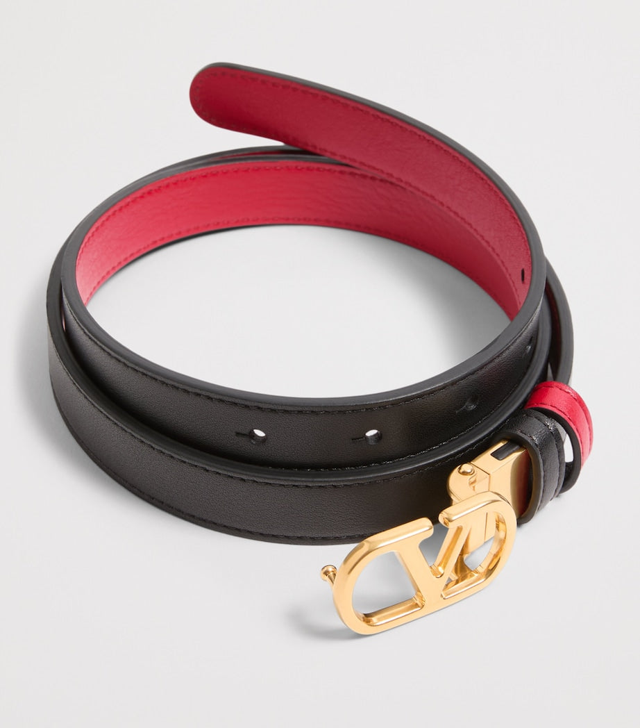 Valentino Garavani leather reversible VLogo Signature belt, UK version