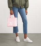 Harrods mini cotton logo tote bag candyfloss pink, UK version