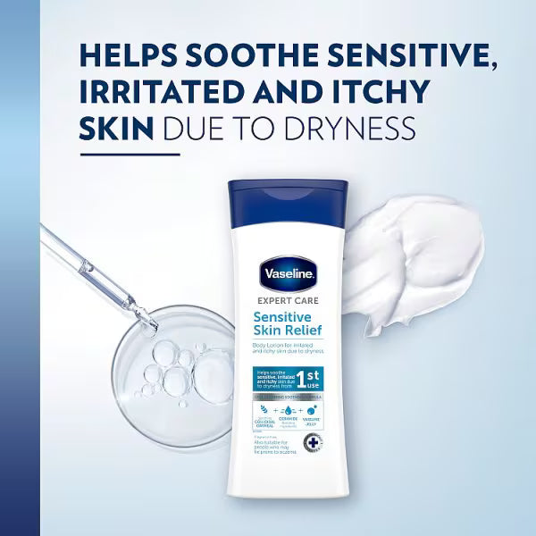 Vaseline Expert Care Sensitive Skin Relief Body Lotion 400ml (British brand)