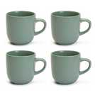 Habitat matte green mugs set of 4, UK version