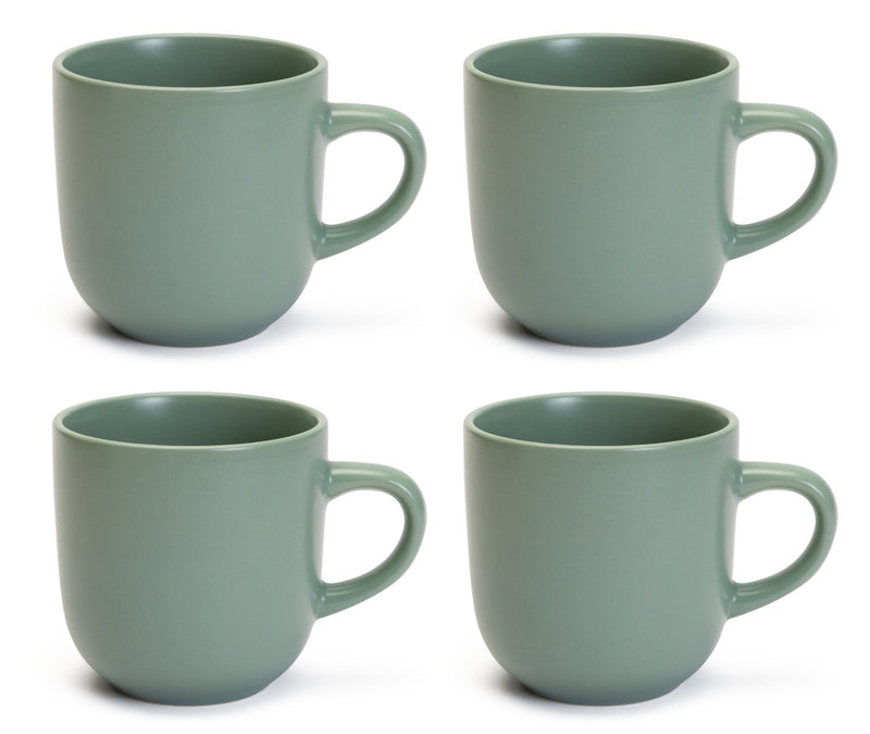 Habitat matte green mugs set of 4, UK version